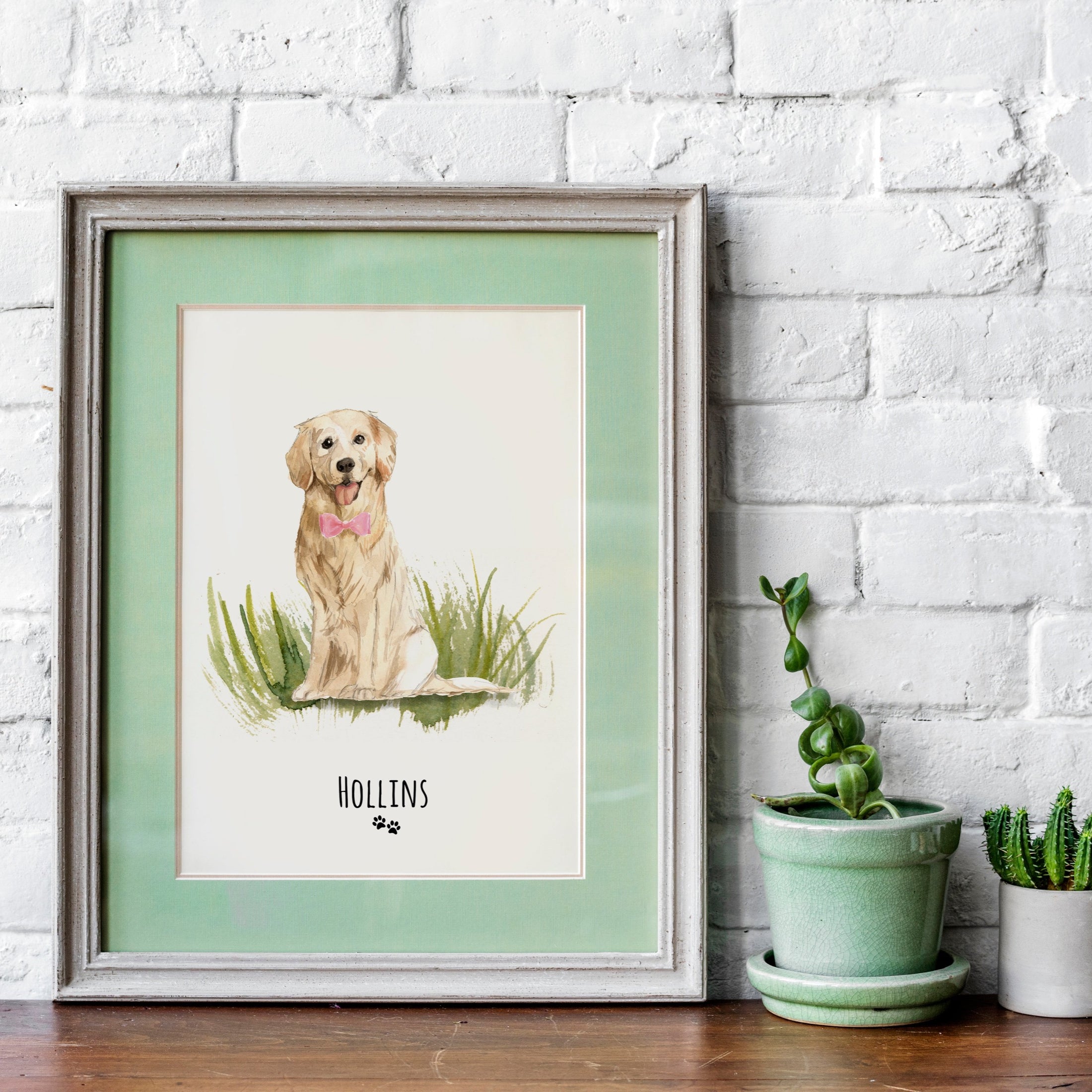 Lámina personalizada "Perro sobre la Hierba" - Sara de Bono Tienda