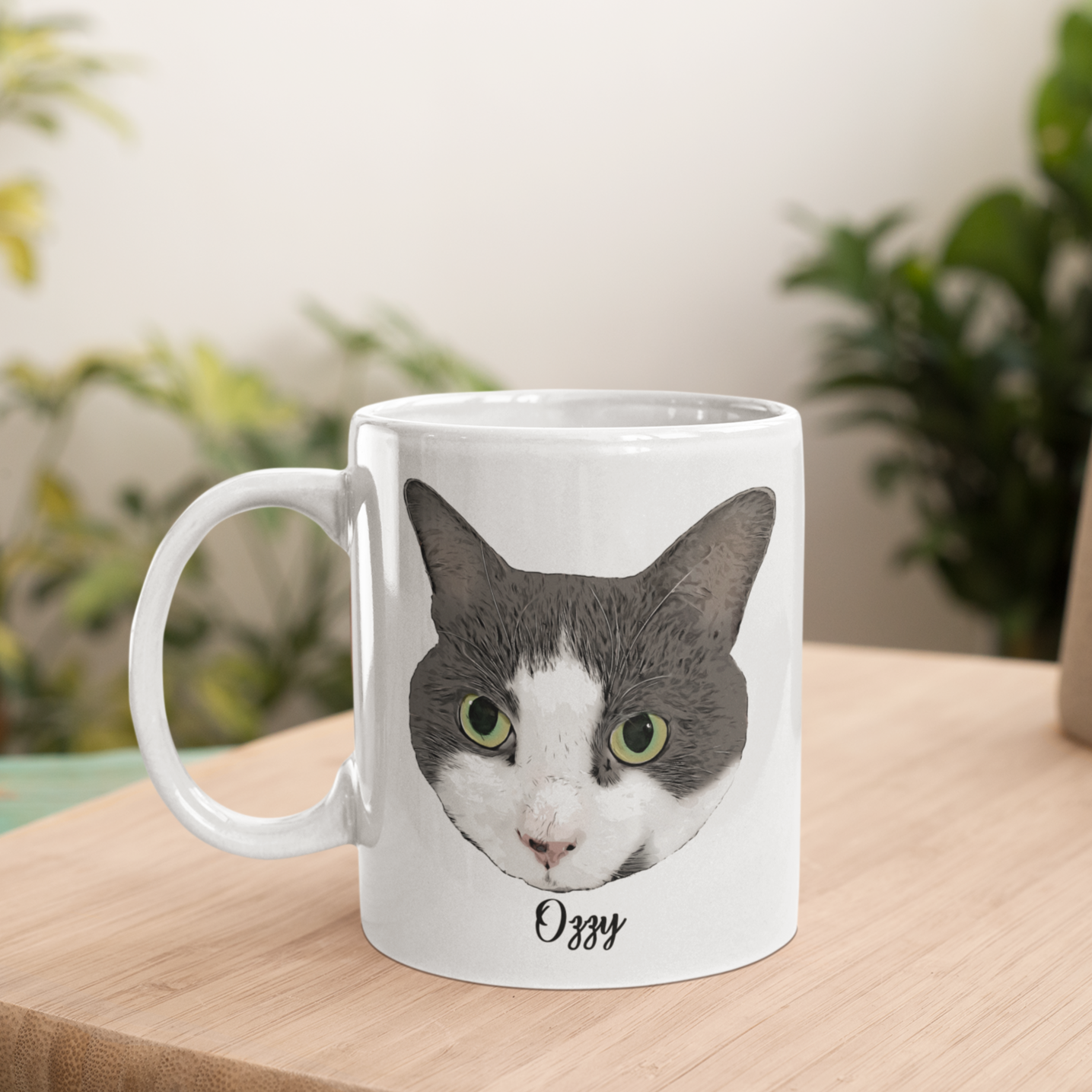 Taza mascota gato personalizada con su nombre